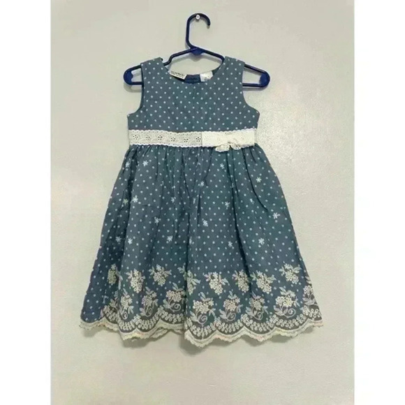 Blueberry boulevard baby girl Embroydery Sleeveless dress size‎ 3T - Picture 1 of 6
